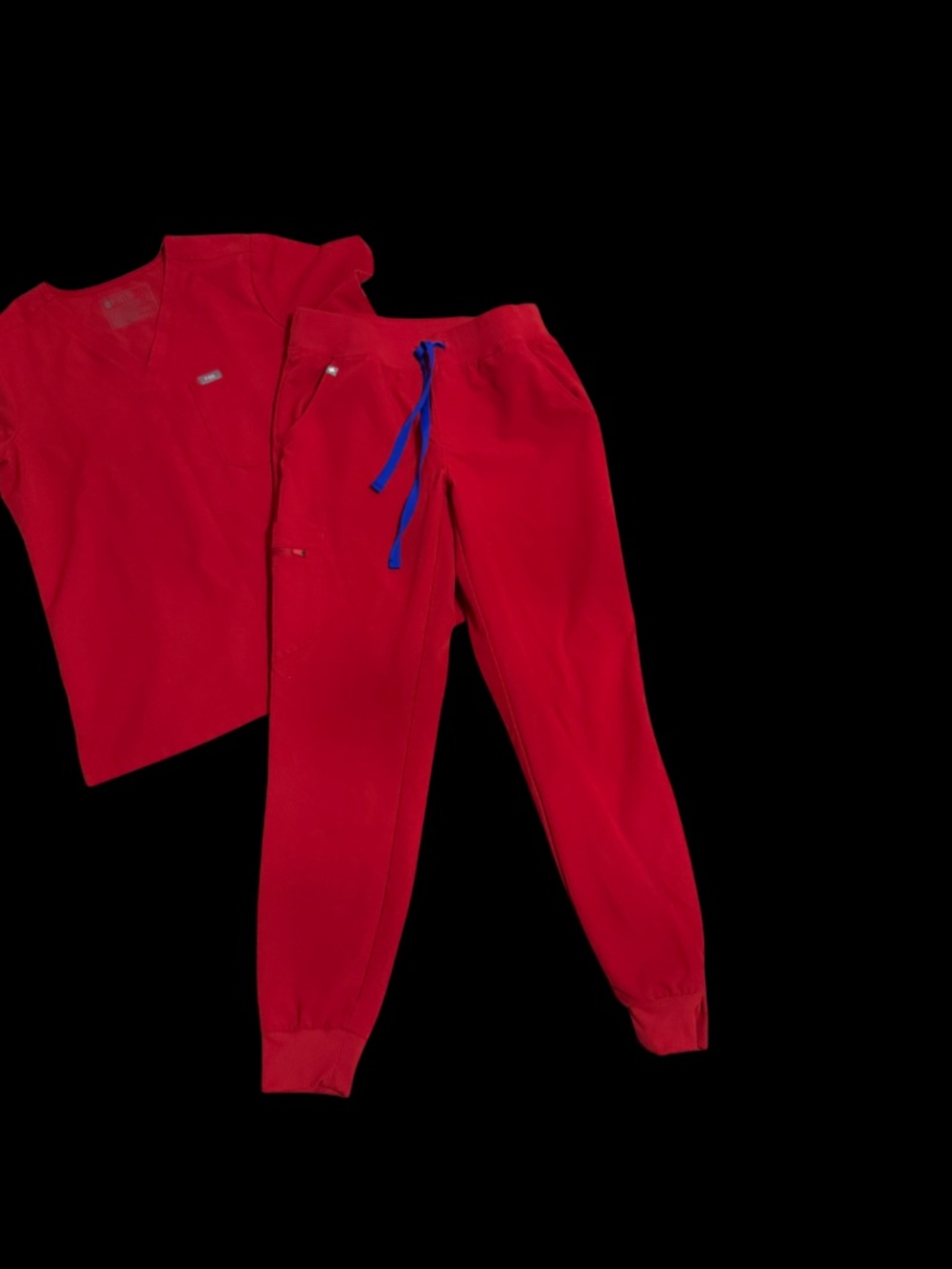 FIGS Women's Red and Blue Scrub Set